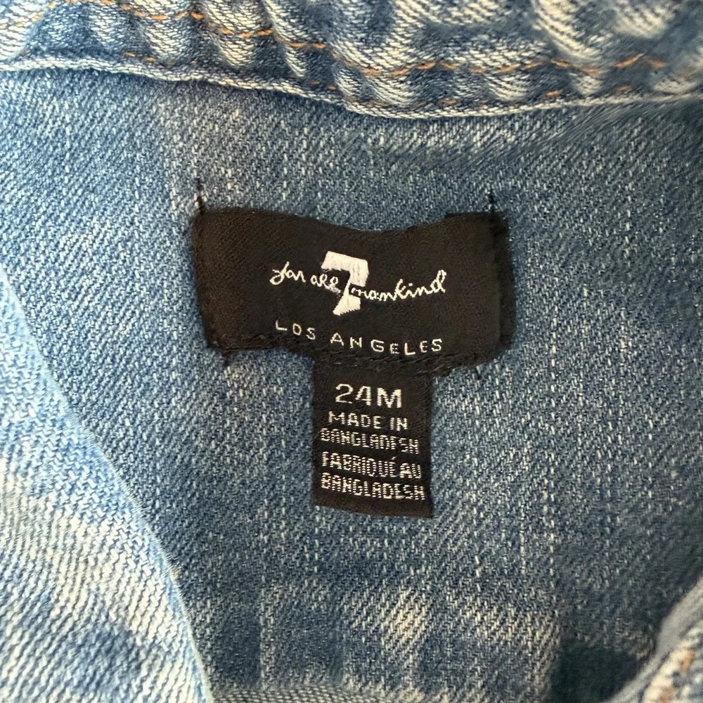 7 For All Mankind Denim Jacket Baby Girl 24‎ month Lightweight Outdoor Classic